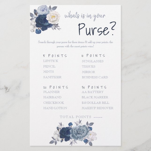 Was ist in deiner Geldbörse? Game Card Flyer (Vorne)