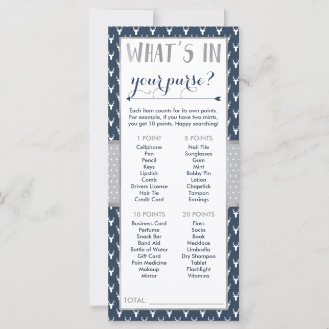 Was ist in deiner Hand? Baby Shower Game (Vorderseite)