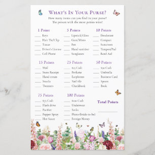 Was ist in deiner Hand?   Lila rosa Blume