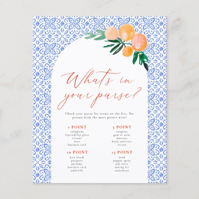 Was ist in deiner Handtasche Spritz Brautparty Gam