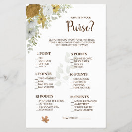 Was ist in deiner Purse Boho Autumn Shower Game Ca Flyer