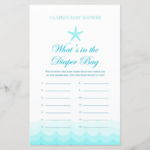 Was ist in der Windelbeutel - Baby Shower Game