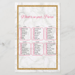 Was ist in Ihrem Purse Marble & Gold Brautparty?