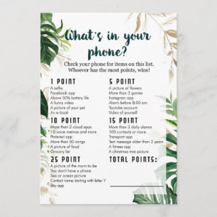 Was ist in Ihrem Telefon Safari Baby Shower Game Einladung