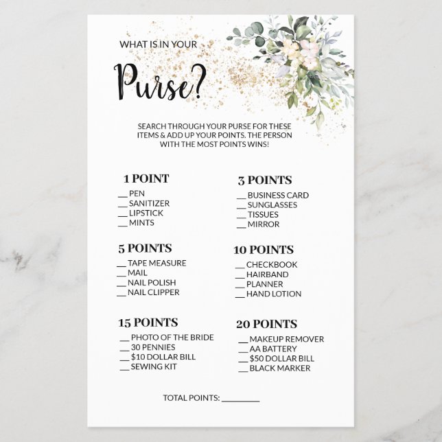 Was ist in Ihrer Purse Kräuterduschkarte? Flyer (Vorne)