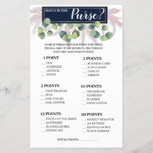 Was ist in Ihrer Purse Pampas Grass Game Card? Flyer