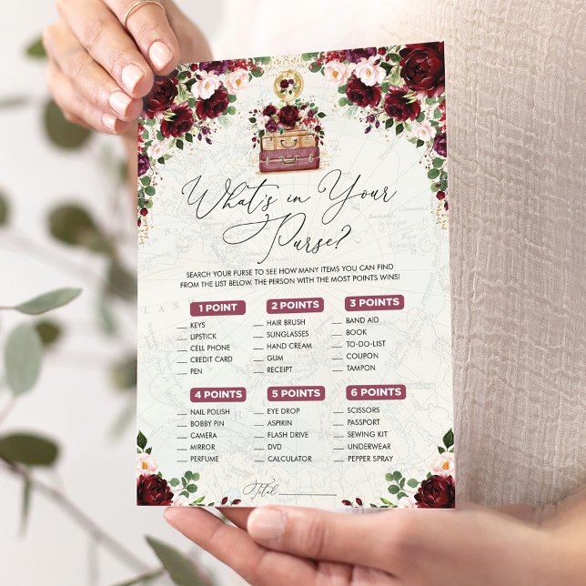 Was ist in Ihrer Reisekarte Bridal Game Card? Einladung (Von Creator hochgeladen)