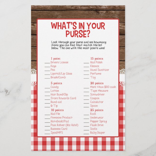 Was ist in Ihrer Tasche - Red Baby Q (Vorderseite)