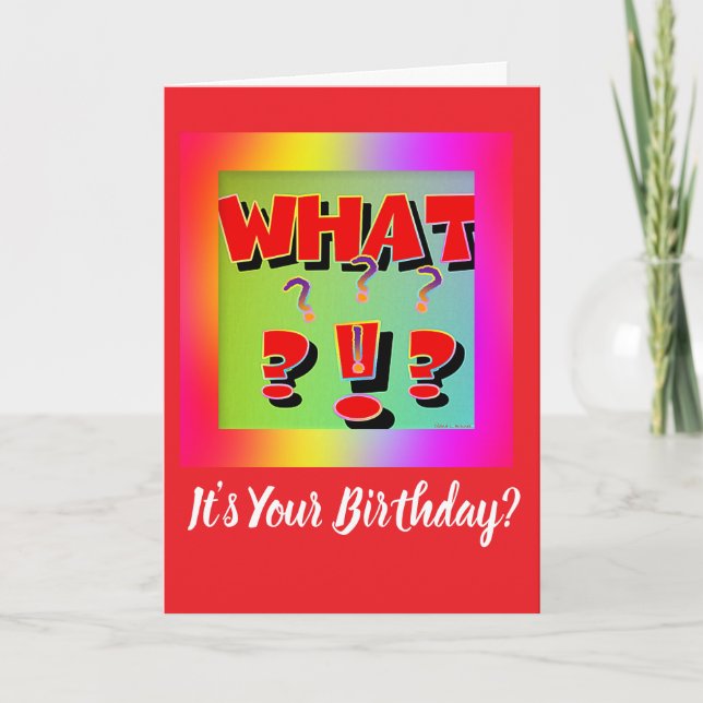 Was ist? Ist dein Geburtstag? Karte (Vorderseite)