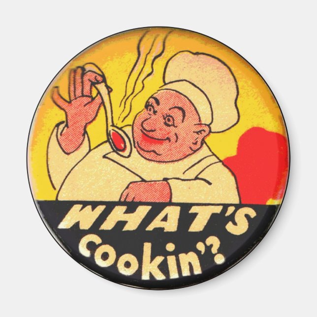 Was ist Keks? Gelbe und schwarze Küche Magnet (Vorne)