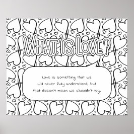 Was ist Liebe Coloring Poster? Poster