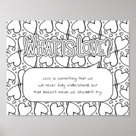 Was ist Liebe Coloring Poster? Poster