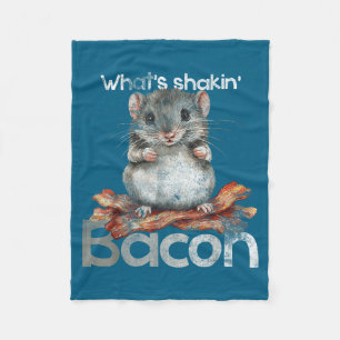 Was ist los, Bacon Frühstück Lustig Vintage Hamste Fleecedecke