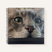 Was ist los, Cat? Square Spiral Notebook