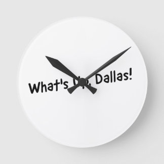Was ist los, Dallas! Zeitschrift Clock Runde Wanduhr