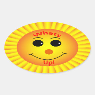 Was ist los! ovaler aufkleber