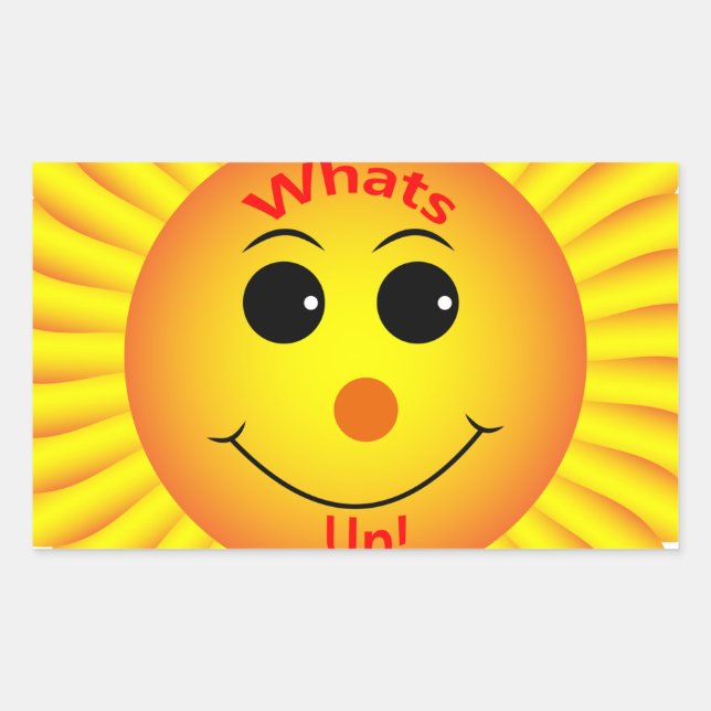 Was ist los! rechteckiger aufkleber (Vorderseite)