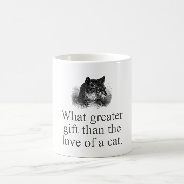 Was ist mehr als die Liebe einer Katze? Kaffeetasse (Mittel)