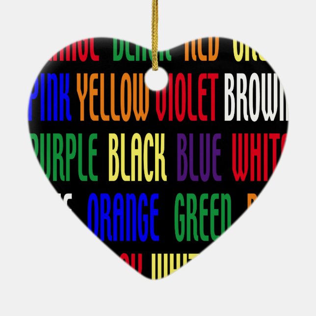 Was ist meine Farbe? Keramik Ornament (Hinten)