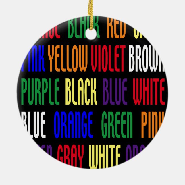 Was ist meine Farbe? Keramik Ornament (Hinten)