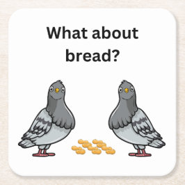 Was ist mit Brot? Rechteckiger Pappuntersetzer