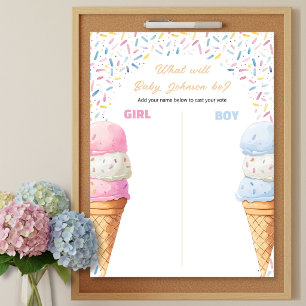 Was ist mit dem Eiscreme-Geschlecht-Reveal-Ratspie Poster