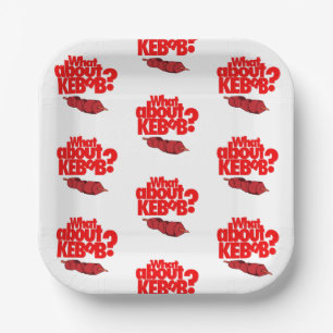 Was ist mit Kebab? Skewered Meat Pappteller