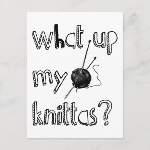 Was ist mit meinem Knitta? Postkarte