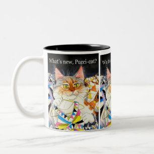 Was ist neue Pucci-Katze? Zweifarbige Tasse