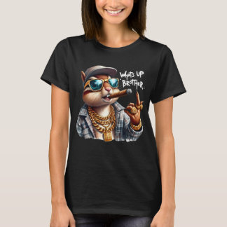 was ist oben Bruder Eichhörnchen Rauchen Zigar T-Shirt