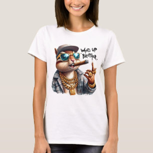 was ist oben Bruder Eichhörnchen Rauchen Zigar T-Shirt