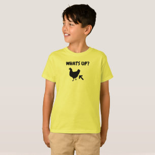 Was ist oben?  Huhn-Kolben T-Shirt