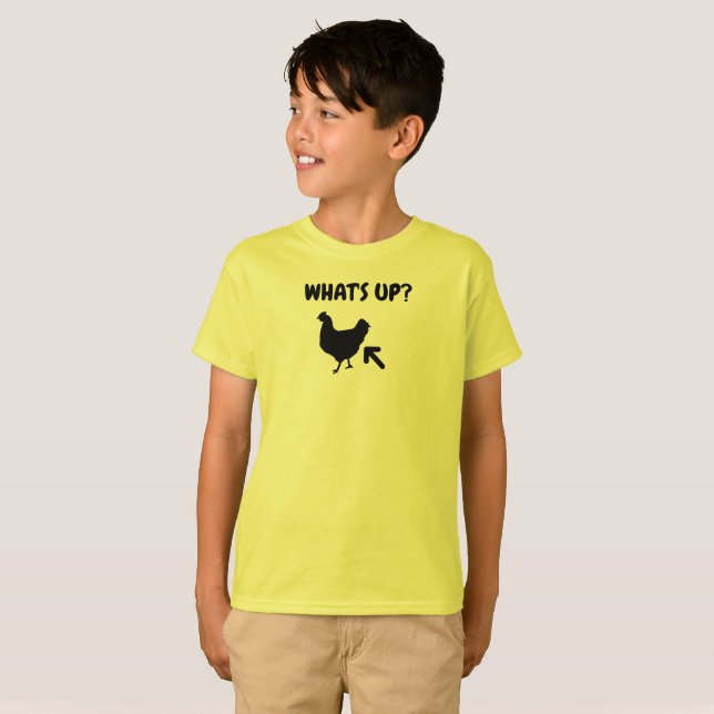 Was ist oben?  Huhn-Kolben T-Shirt (Vorne ganz)