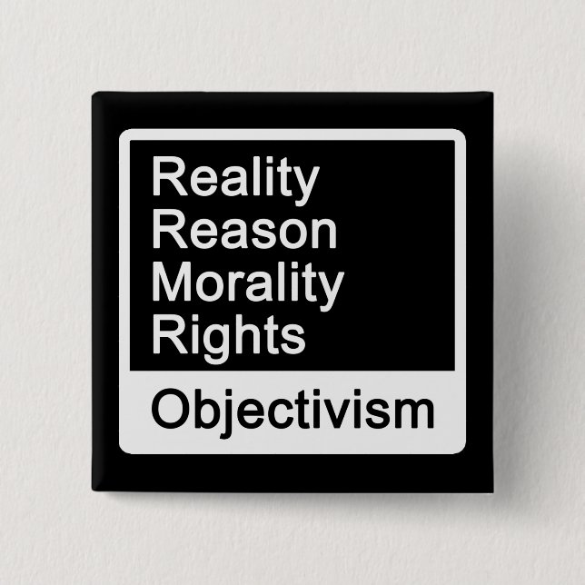 Was ist Objectivism? Knopf Button (Vorderseite)