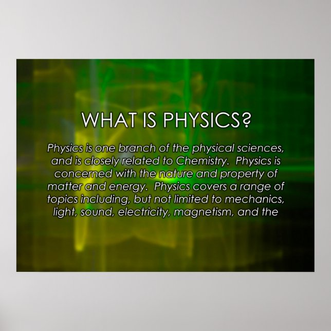 Was ist Physik? Poster (Vorne)