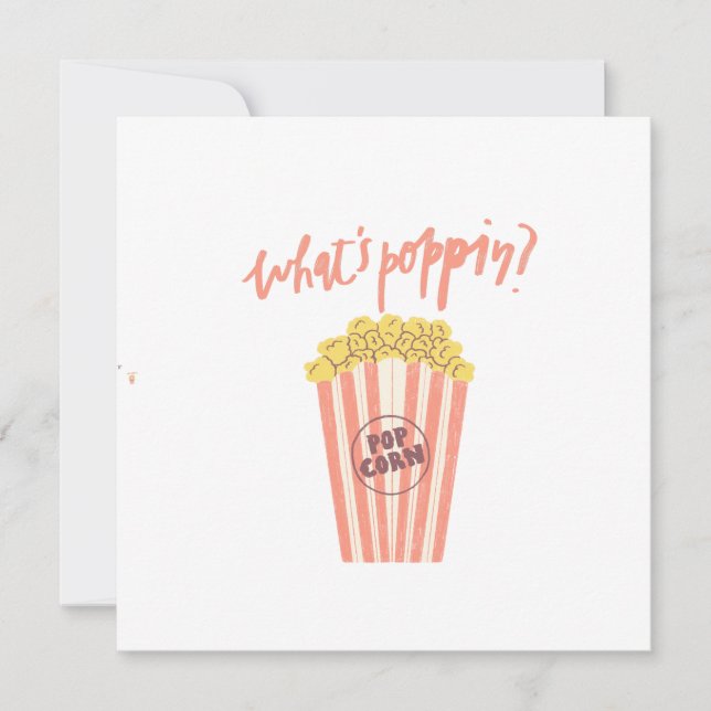 Was ist Poppin Popcorn? Einladung (Vorderseite)
