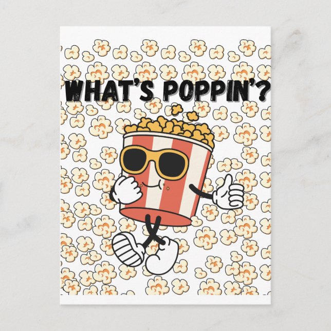 Was ist Poppin Popcorn? Postkarte (Vorderseite)
