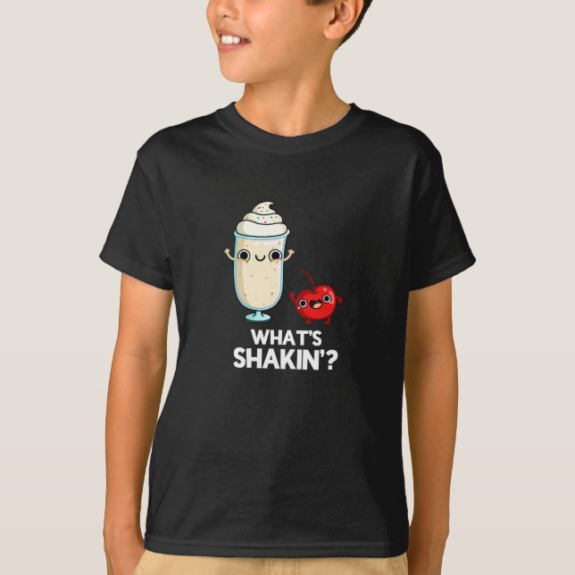 Was ist Shakin Funny Cherry Milkshake Pun Dark BG? T-Shirt (Vorderseite)