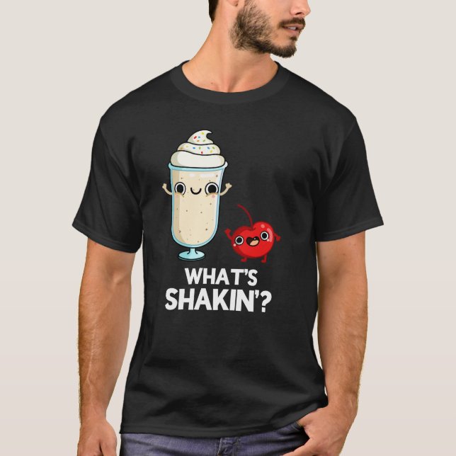 Was ist Shakin Funny Cherry Milkshake Pun Dark BG? T-Shirt (Vorderseite)