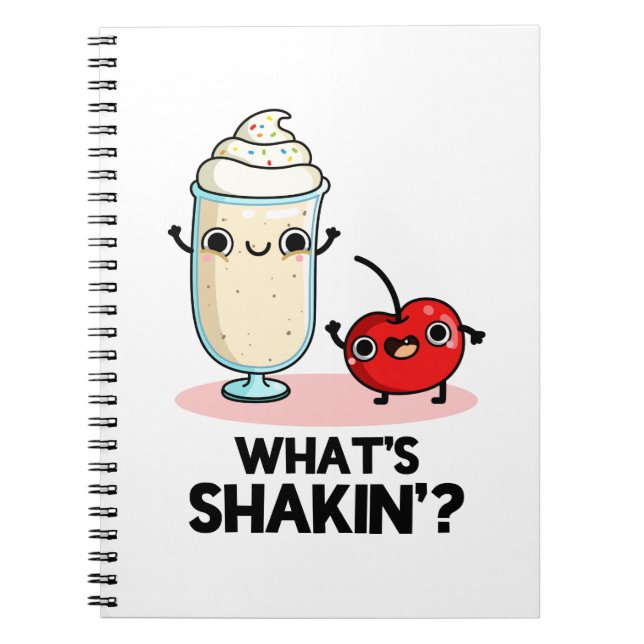 Was ist Shakin Funny Cherry Milkshake Pun? Notizblock (Vorderseite)