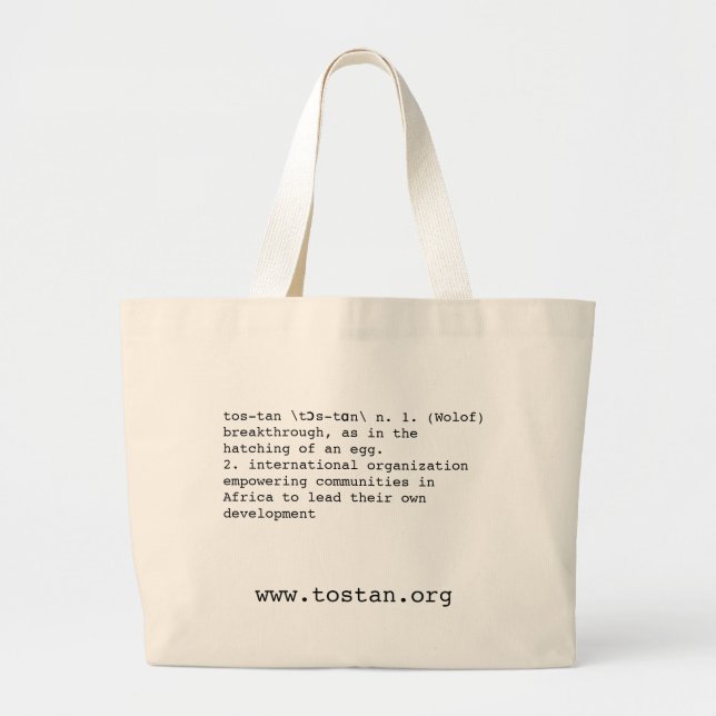 Was ist Tostan? Tasche (Vorne)