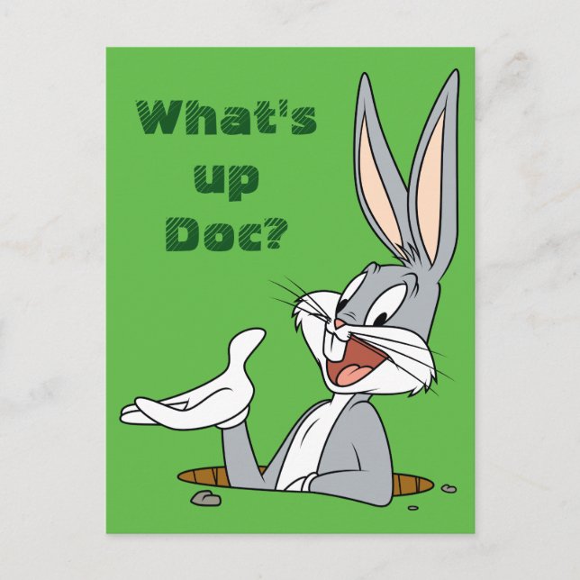WAS IST UP DOC?™ BUGS BUNNY™ Rabbit Hole Postkarte (Vorderseite)