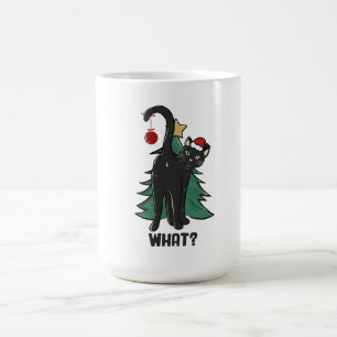 Was ist? Weihnachts-Schwarzkatzenaufenthalt Kaffeetasse