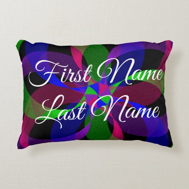 Was ist, wenn 3D 2D geometrischer Hybrid-Akzent-Pi Dekokissen (Vorderseite)