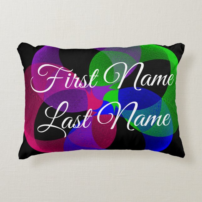 Was ist, wenn ein mehrfarbiges geometrisches Fusio Dekokissen (Vorderseite)