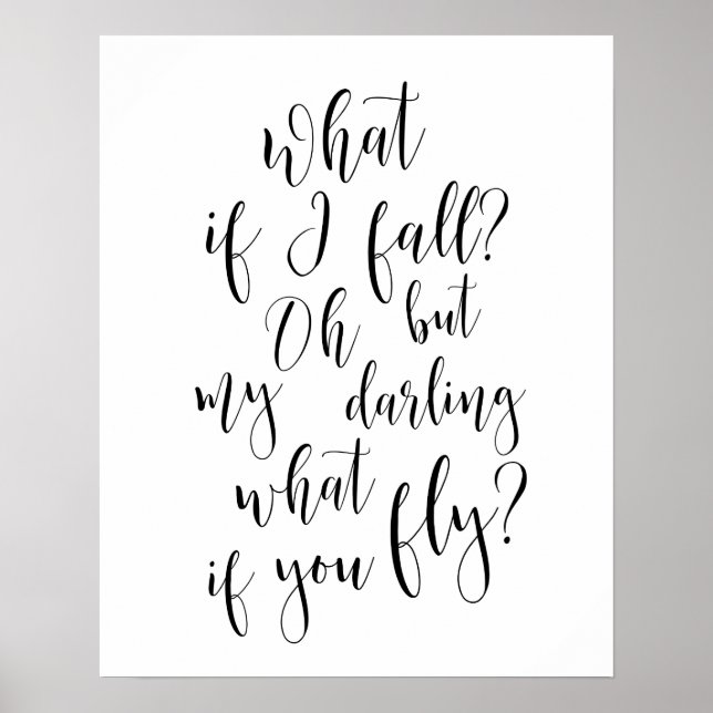 Was ist, wenn ich stürze? Aber mein Schatz was, we Poster (Vorne)