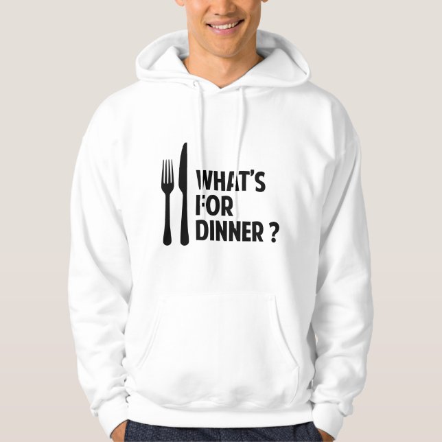 Was ist zum Abendessen? Hoodie (Vorderseite)