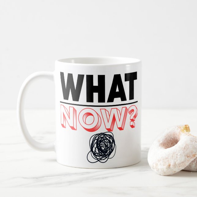Was jetzt Abschluss Funny Gift Kaffeetasse (Mit Donut)