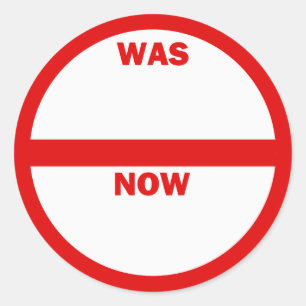 WAS - JETZT Aufkleber für den Einzelhandel