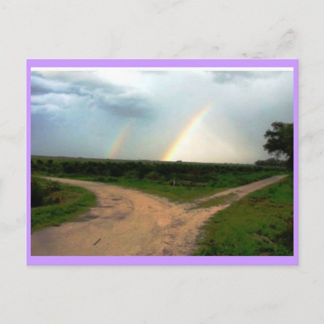 WAS JETZT, DOPPELRAINBOW AN DEN KREUZFAHREN POSTKARTE (Vorderseite)